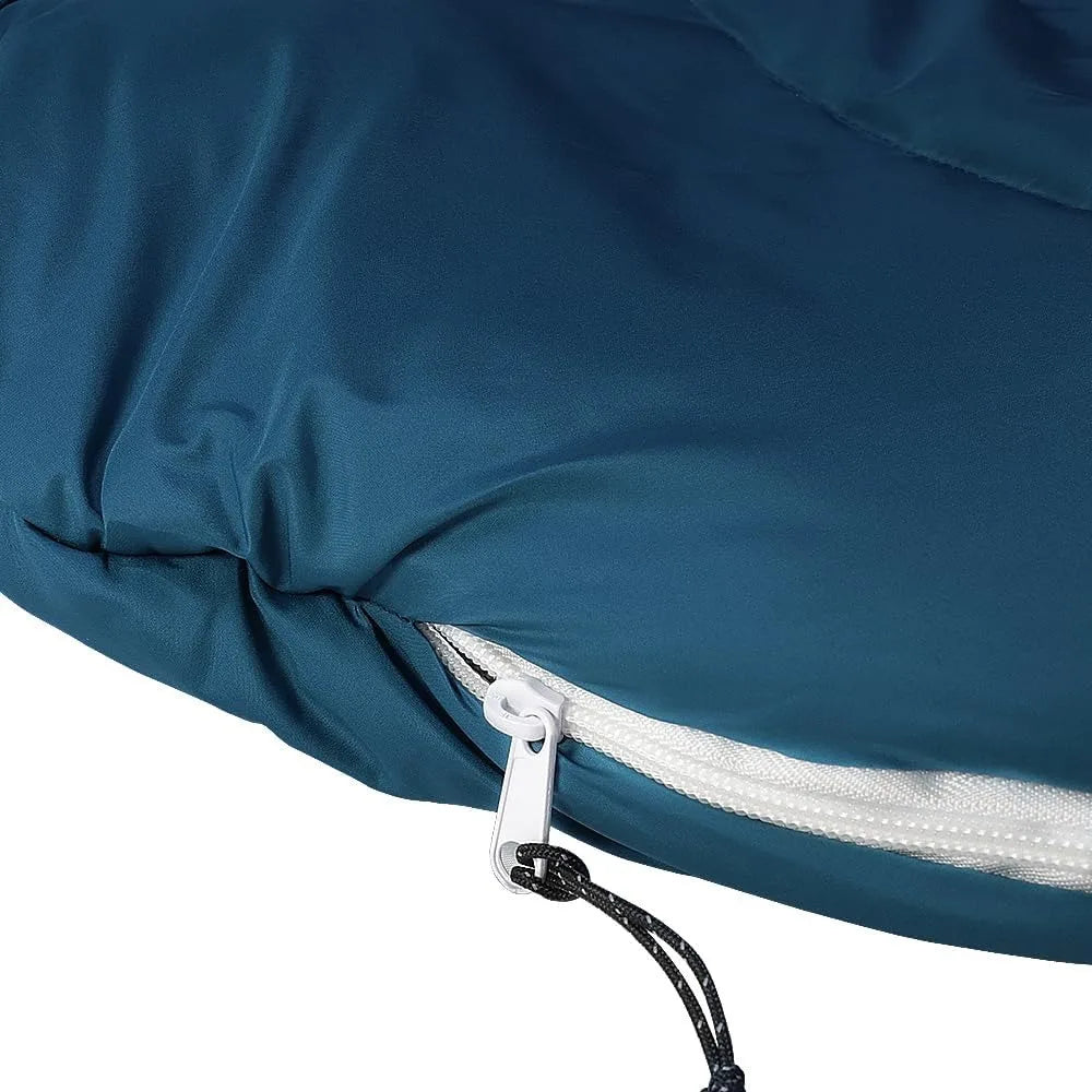 Wearable Sleeping Bag with Dual Hood, Long Sleeves, Pockets, Adjustable Drawstring - Perfect for Camping and Cold Weather Surviv