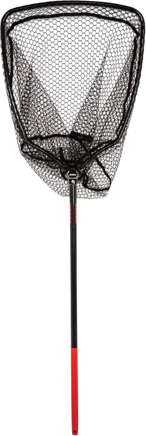 Corrosion-Resistant Fishing Landing Net with Non-Slip Grip and Carbon Fiber Shaft for Angling and Boating