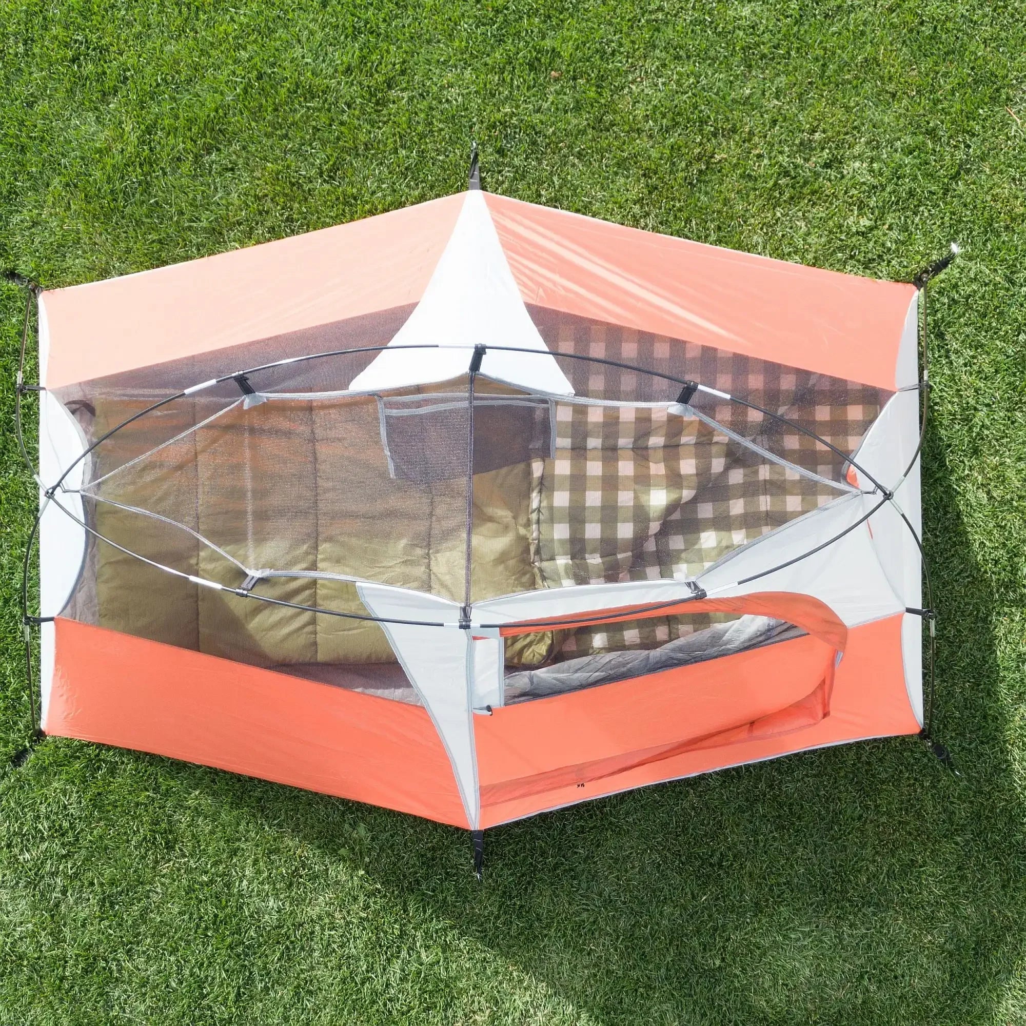 Oversized 1-Person Hiker Tent with Large Door, 7x5 Foot Floor Area and 3.96 lbs Weight, Lightweight for Backpacking Camping