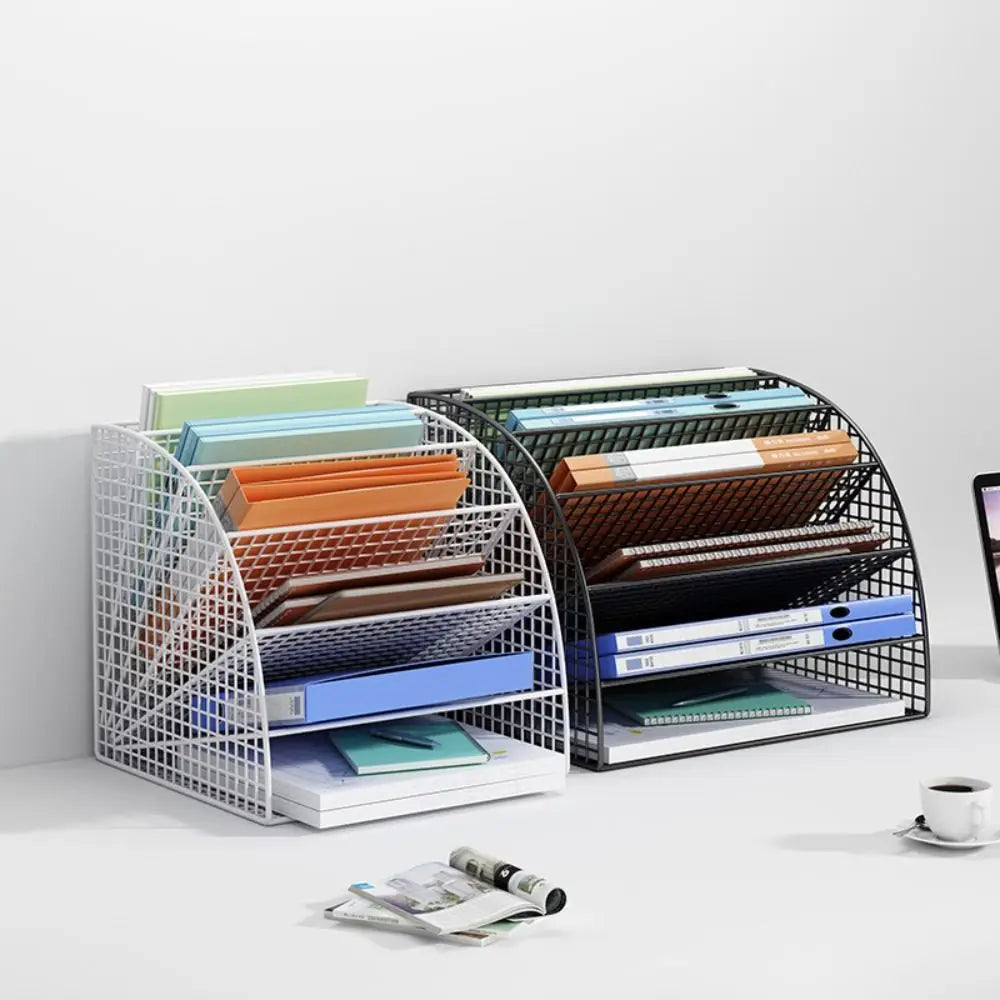 High Quality Mesh Desk Organizer Multi-functional Convenient File Storage Rack Portable Storage Box Office Supplies