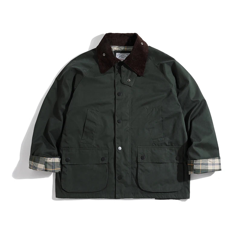 mens hunting classic olive casual waterproof rain clothing beadnell winter ashby bedale un-wax coat parka women beaufort jacket