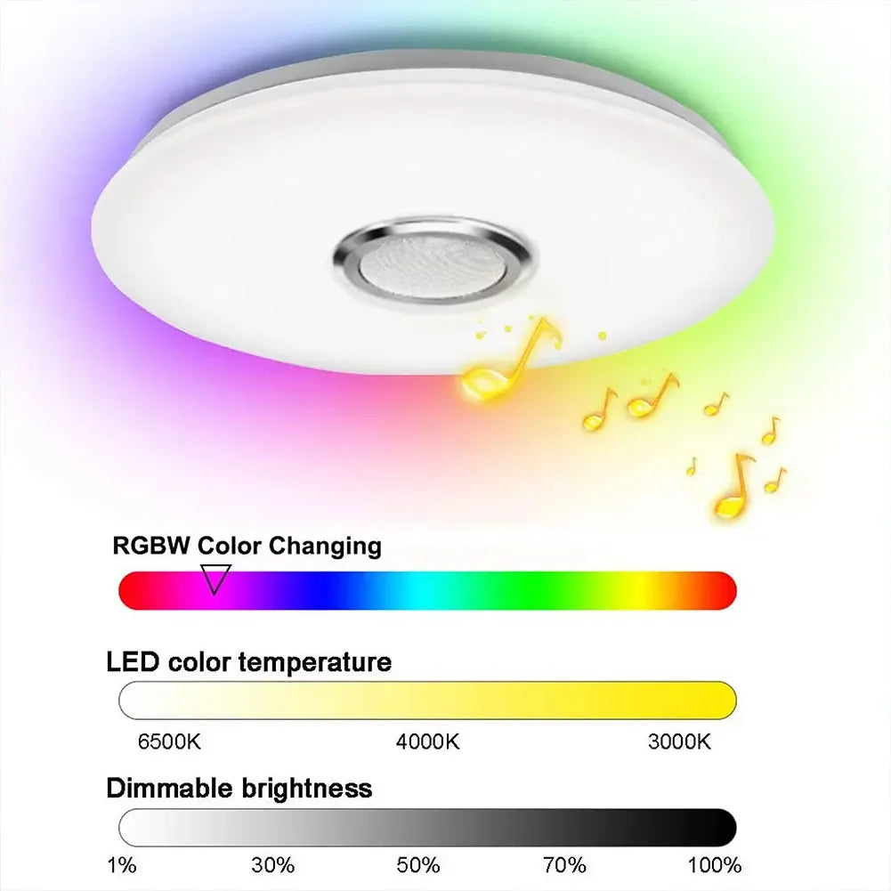 Intelligent LED Lamp with Speaker RGB Home Decoration Light APP Control Bluetooth-compatible 2800K-6500K for Bedroom Living Room