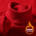 Sweatwear Mens Anti-pilling High Quality Knitted Turtleneck Sweater Slim Fit Long Sleeve Pullover Solid Color Trend Men Clothing