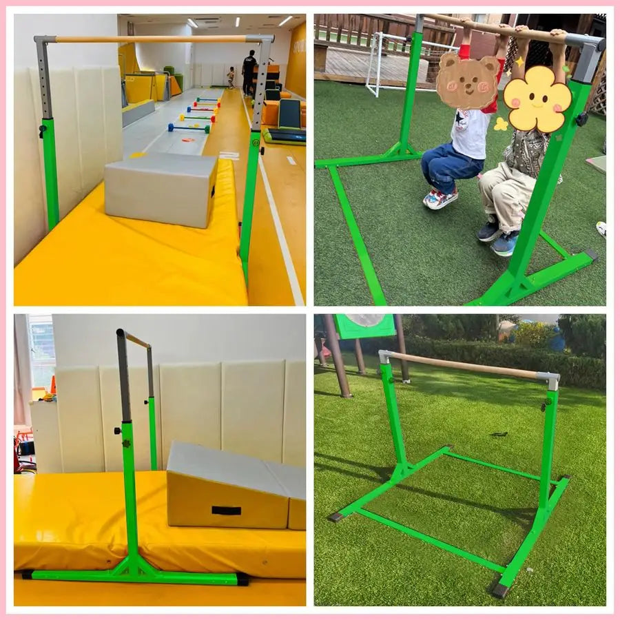 Gymnastics Bar Childrens Horizontal Bar Indoor Gym Bar NonSlip Protection Adjustable Height 103158 cm Gym Equipment for Home Tra