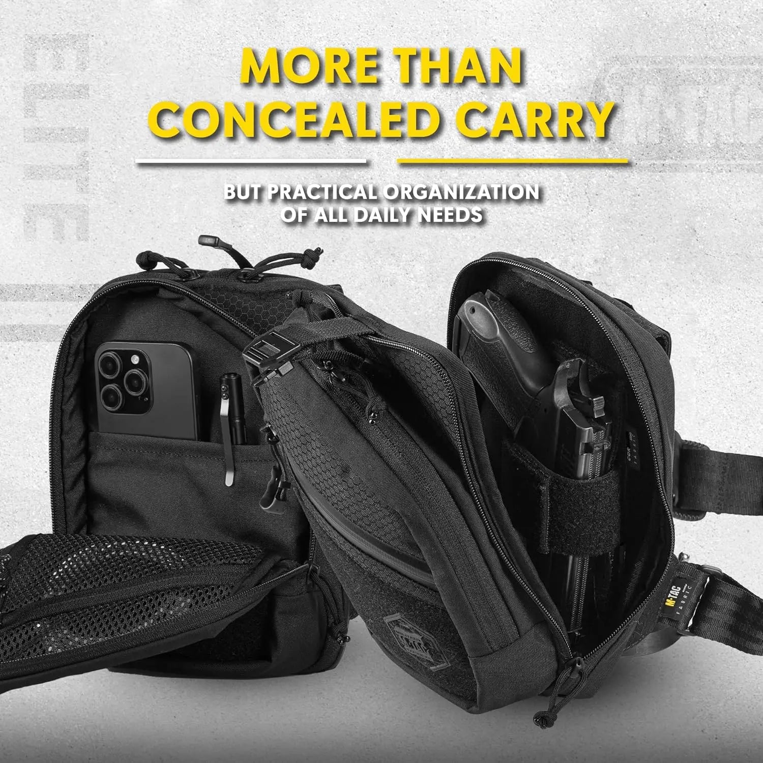 Elite Sling Bag - EDC Tactical Crossbody Concealed Carry CCW Chest Pack