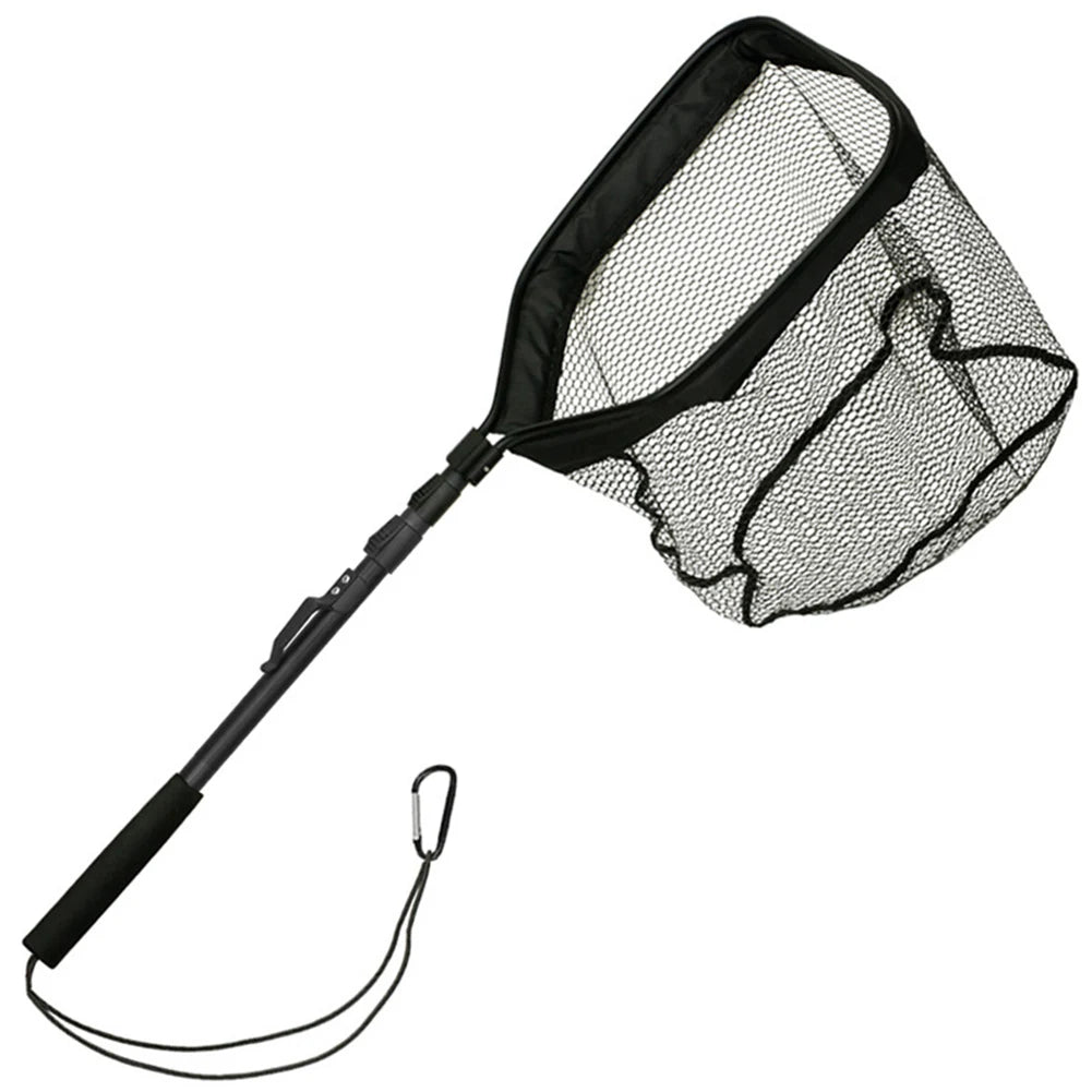 Folding Fishing Landing Net Telescopic Fishing Net EVA Handle Collapsible Fishing Net Portable Lightweight Fishing Tackles