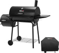 CC1830SC Charcoal Grill Offset Smoker with Cover, 811 Square Inches, Black, Outdoor Camping