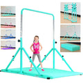Foldable Gymnastic Bar for Kids Ages 312, 9 Height Levels, 200 lbs Weight Capacity, 5 Ft Length Gymnastic Kip Bar with Mat, Gymn