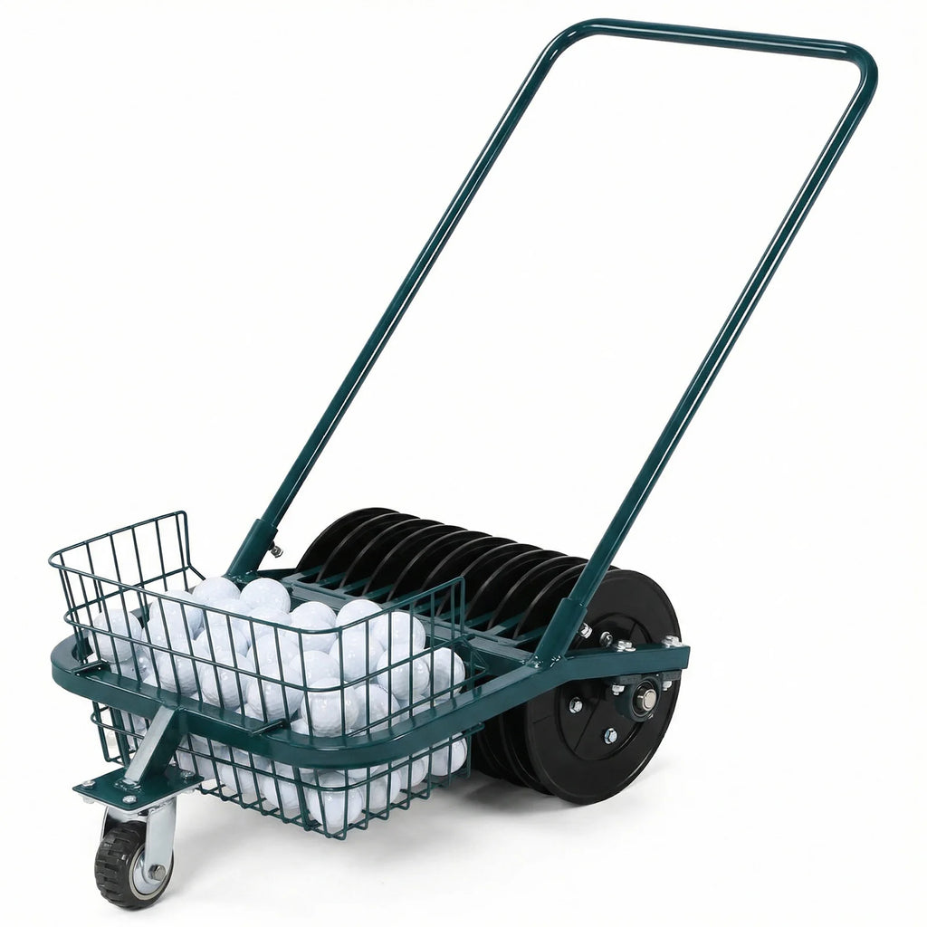 Golf Ball Collector Cart No Bending Over Large-Capacity Ball Holder Saving Time and Effort for Backyard Practice & Training