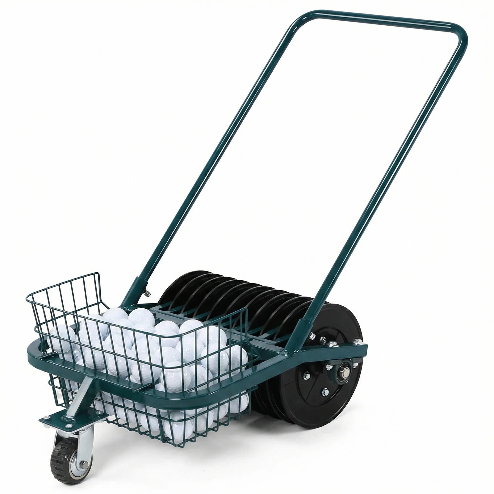 Golf Ball Collector Cart No Bending Over Large-Capacity Ball Holder Saving Time and Effort for Backyard Practice & Training
