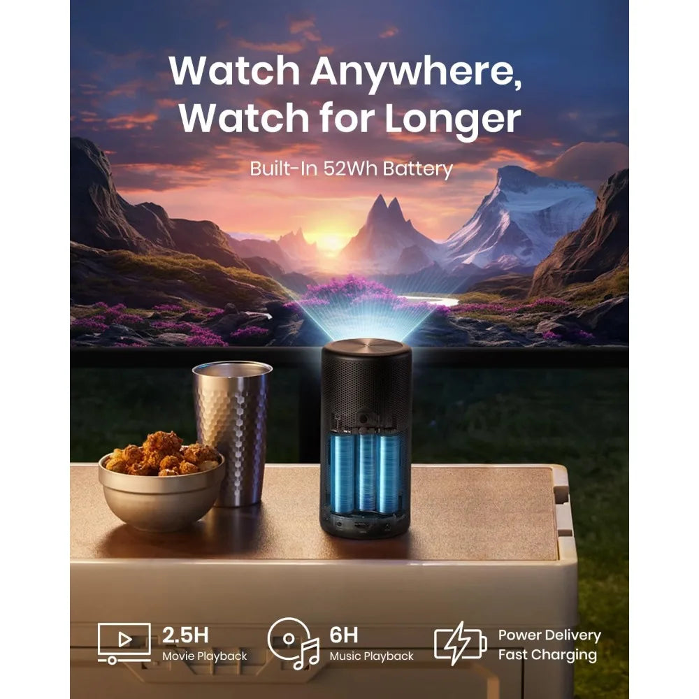 NEBULA by Anker Capsule 3 Laser 1080p, Mini Smart TV Projector with wifi and bluetooth, Outdoor Portable Projector