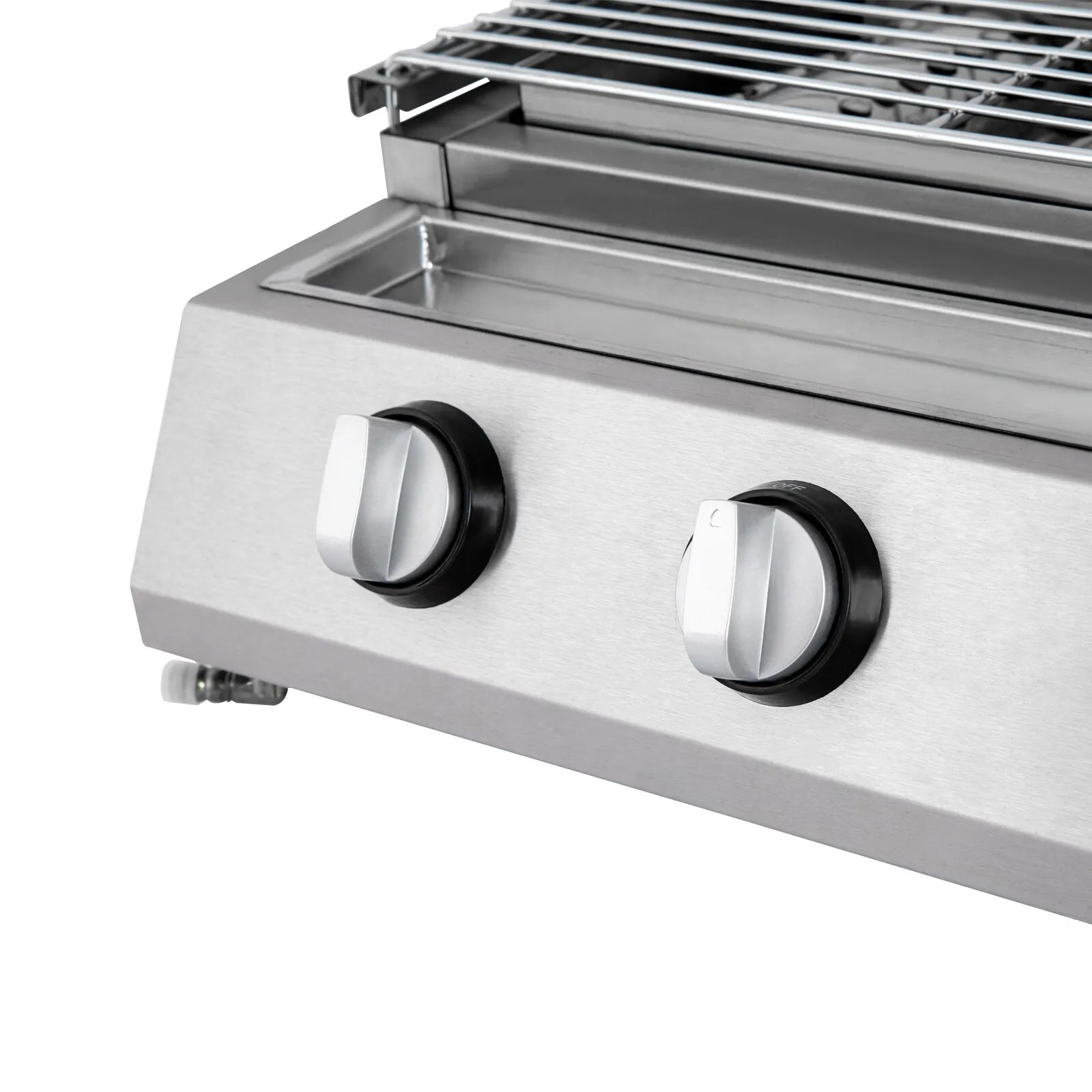 Tabletop Gas Grill Stainless Steel Barbecue Stove Portable LPG Gas BBQ Great Barbecue Cooker Small Grill Griddle for Camping