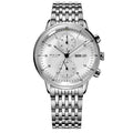 FEICE Men’s Watches Automatic Bauhaus WristWatch Stainless Steel Mechanical Dress Watches for Men with Leather Bands Date FM121