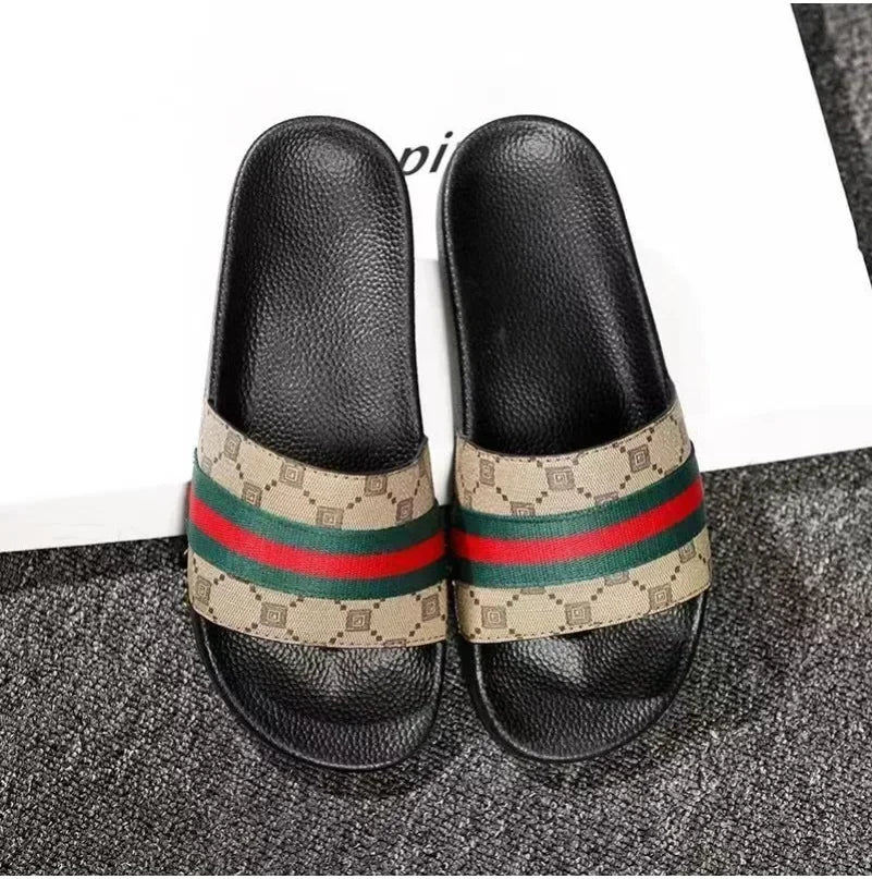 Designer Men Women Slippers Sandals with Correct Flower Box Dust Bag Shoes Snake Print Slide Summer Wide Flat Slipper SG5