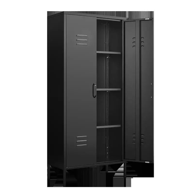 Metal Storage Locker Cabinet, Adjustable Shelving, Multipurpose Freestanding Organizer for Bedroom, Bathroom, Home Office Use