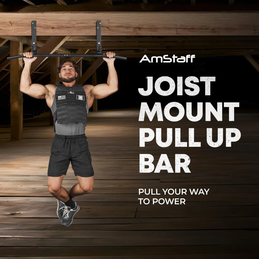 Heavy Duty Ceiling Pull Up Bar, 42" Wide Multi-Grip Chin Up Bar for Home Gym & Crossfit Workouts