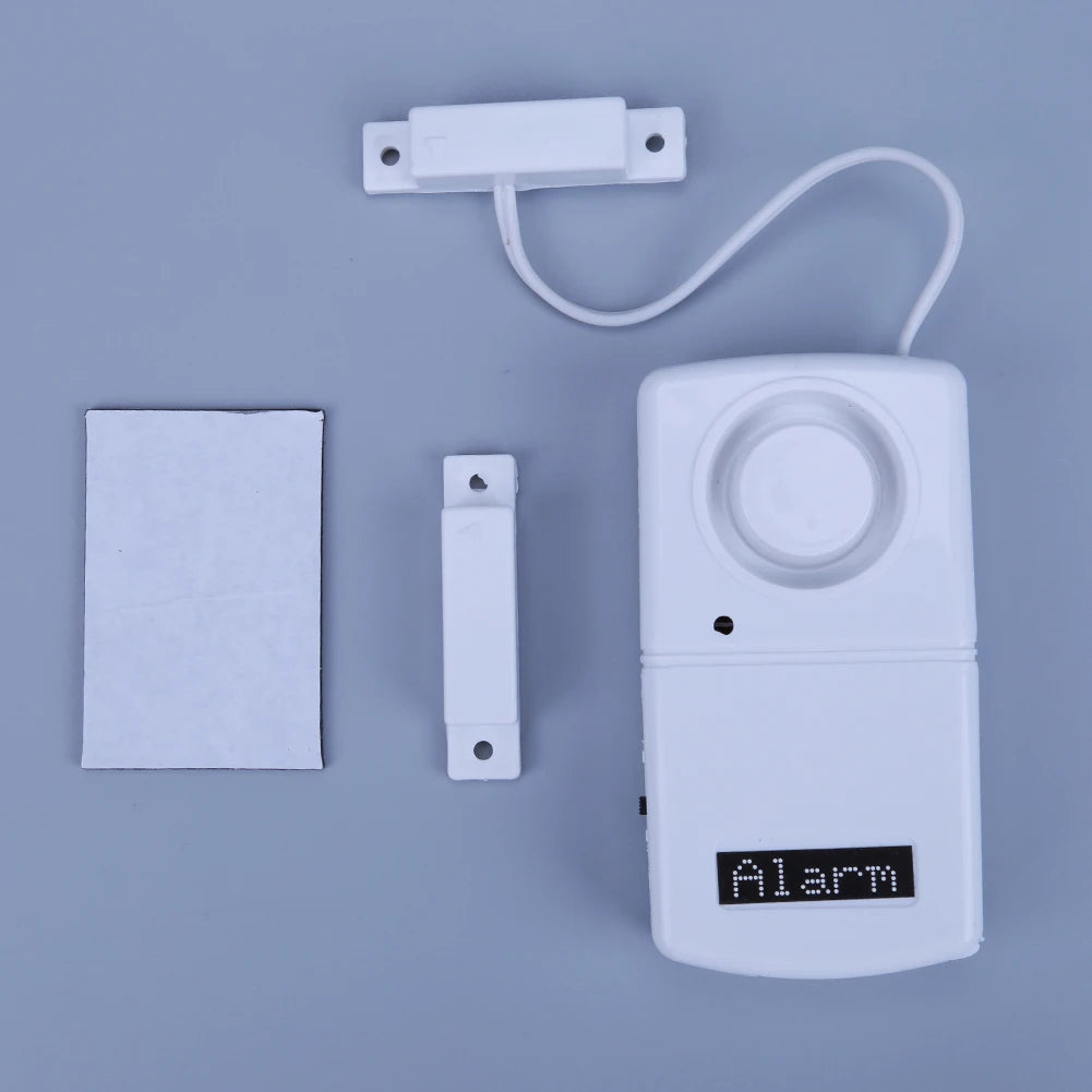 Mini Door Window Alarm Battery Powered Sticky Alarm Sensor Detector Loud Voice Easy Installation Lightweight for Factory Company