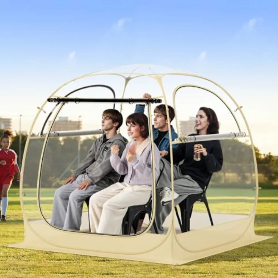 All Weather Pop Up Instant Tent for 56 People With Waterproof Tarp Floor Outdoor Clear Bubble for Sports Events Fishing Camping