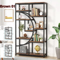 Tribesigns Bookshelf Industrial 5 Tier Etagere Bookcase, Freestanding Tall Bookshelves Display Shelf Storage Organizer