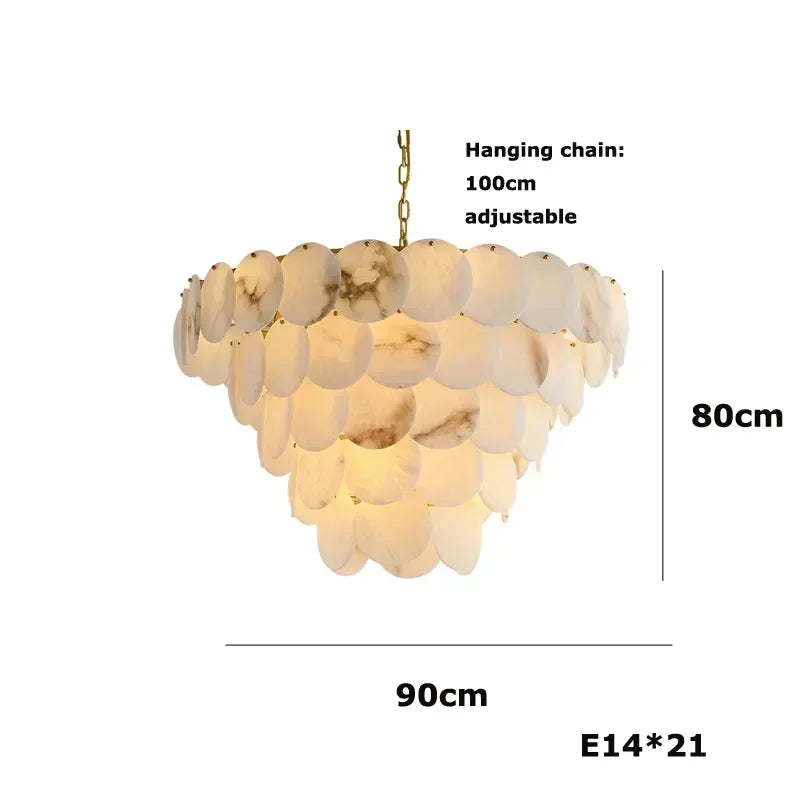 Modern Natural Marble Living Room Chandeliers For Kitchen Island Pendant Lamps Dinning Room Bedroom Indoor Decor Lustre Fixtures
