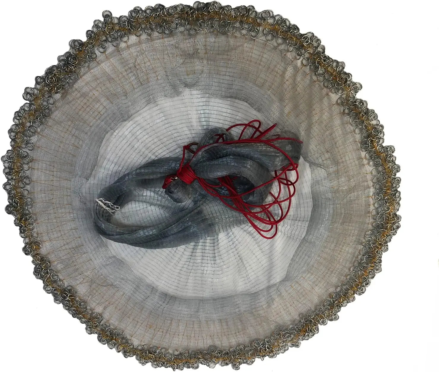 Saltwater Fishing Cast Net with Heavy Chain Sinkers, 6ft/10ft Radius, 3/8inch Mesh for Bait Trap
