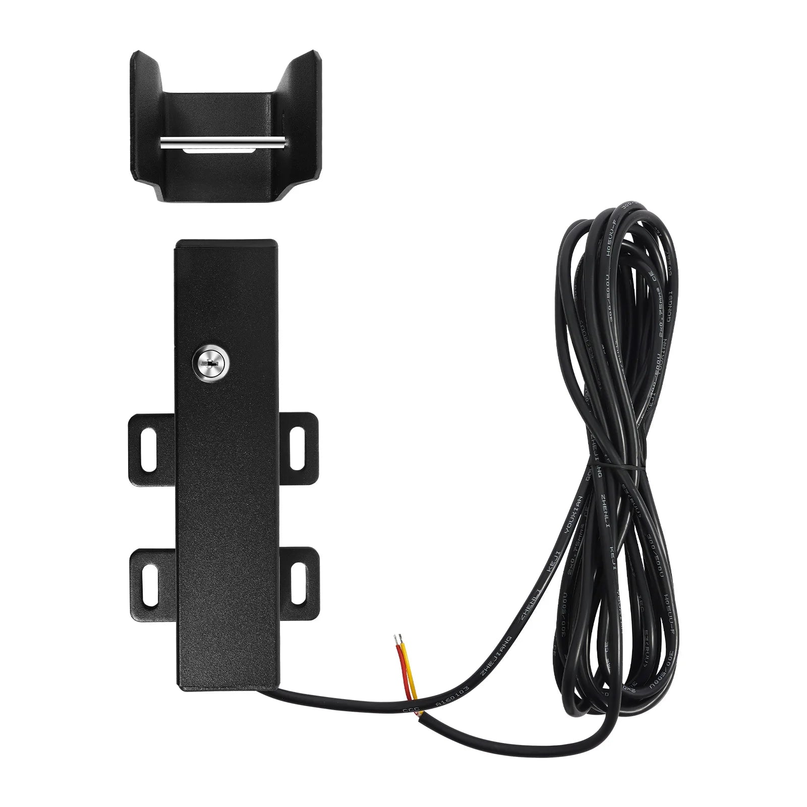 24V Electric Gate Lock Q235 Steel IP44 Corrosion-Resistant 4.1x8.6x2in 3.75lb 2 Unlocking Methods for Villa/Courtyard