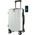 Expandable Carry On Luggage with Spinner Wheels amp Builtin TSA Lock, Durable Suitcase Rolling Luggage with USB Port, CarryOn 20