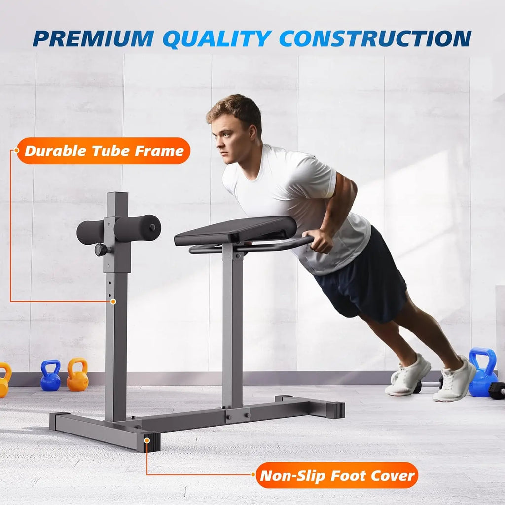 Adjustable Hyperextension Bench for Core Strength and Back Workouts - Versatile Home Gym Equipment