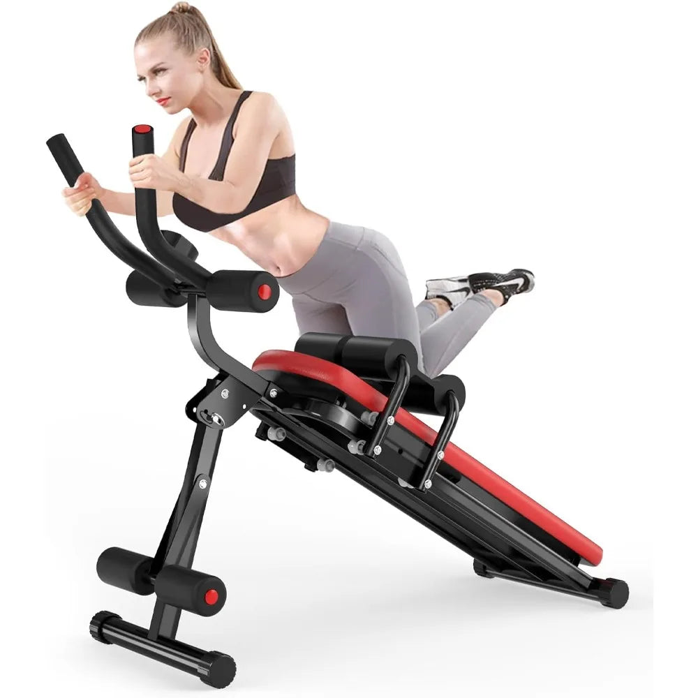 Folding abdominal trainer, adjustable abdominal trainer, abdominal core
