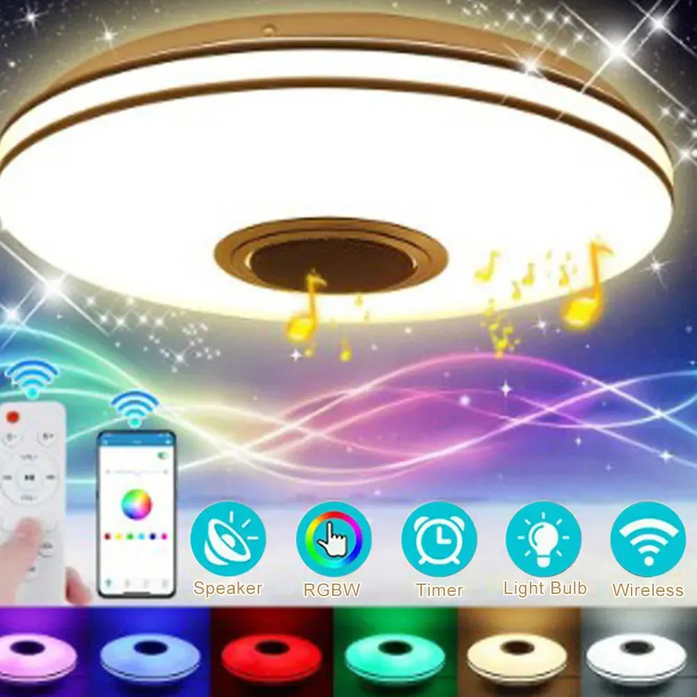 Intelligent LED Lamp with Speaker RGB Home Decoration Light APP Control Bluetooth-compatible 2800K-6500K for Bedroom Living Room
