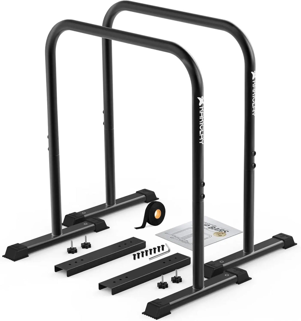 World's Best Strongest Premium Dip Bars With Adjustable Ultra-Stable Settings & Non-Slip Feet - USA Original Patent, Designed, S
