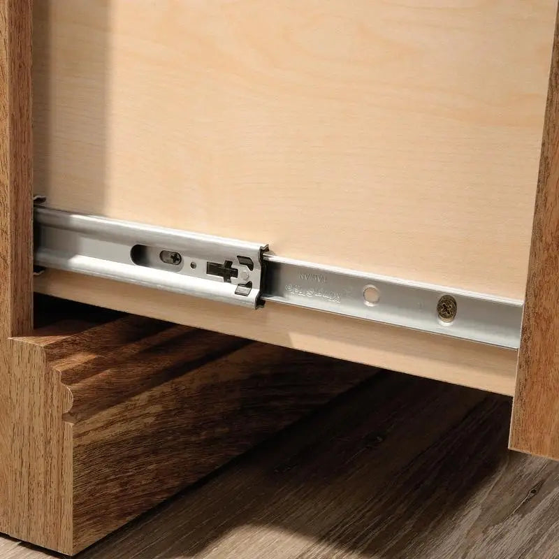 Lateral File Cabinet, Brown Finish, 2 Drawer, Durable, Office Storage Solution, Modern Design, Stylish Organization for Home or