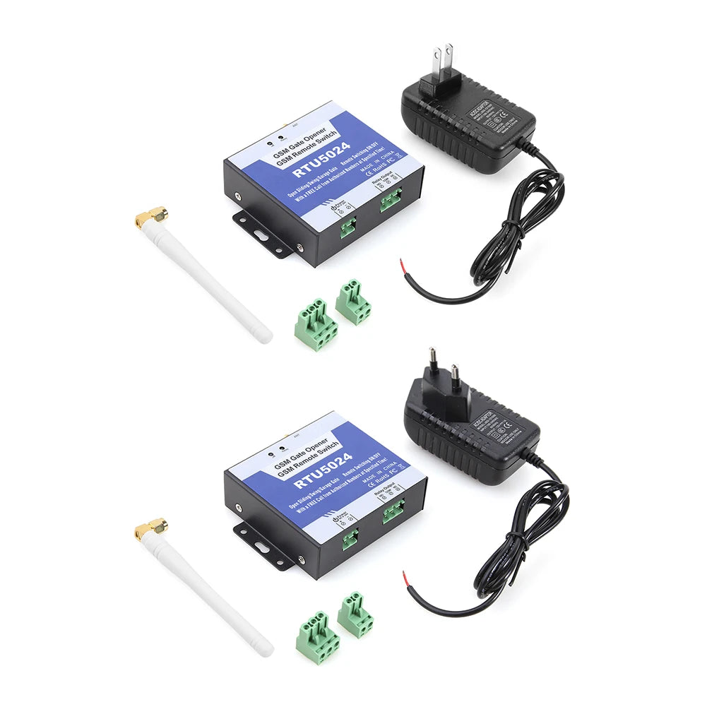RTU5024 GSM Access Control Door Opener Relays Remote Wireless Door Access Opener with Antenna 4G US/EU Plug Home Security Device