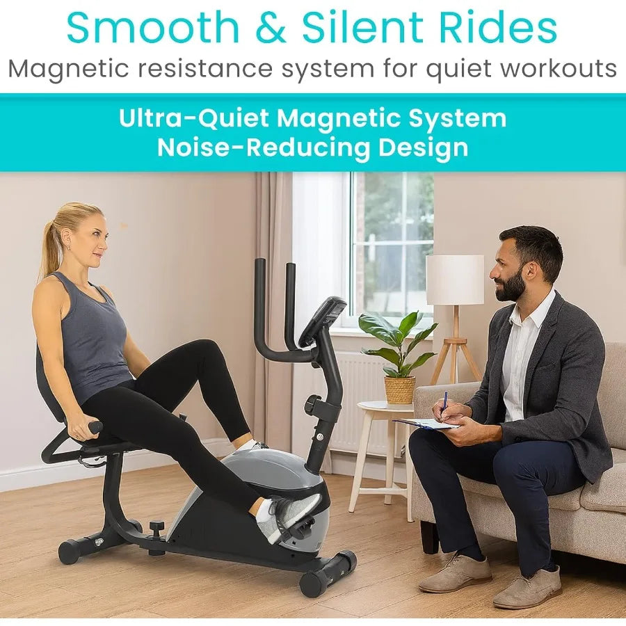 Recumbent Exercise Bike Stationary Recumbent Exercise Cycle Device for Seniors Adults Men and Women Indoor Fitness Equipment at