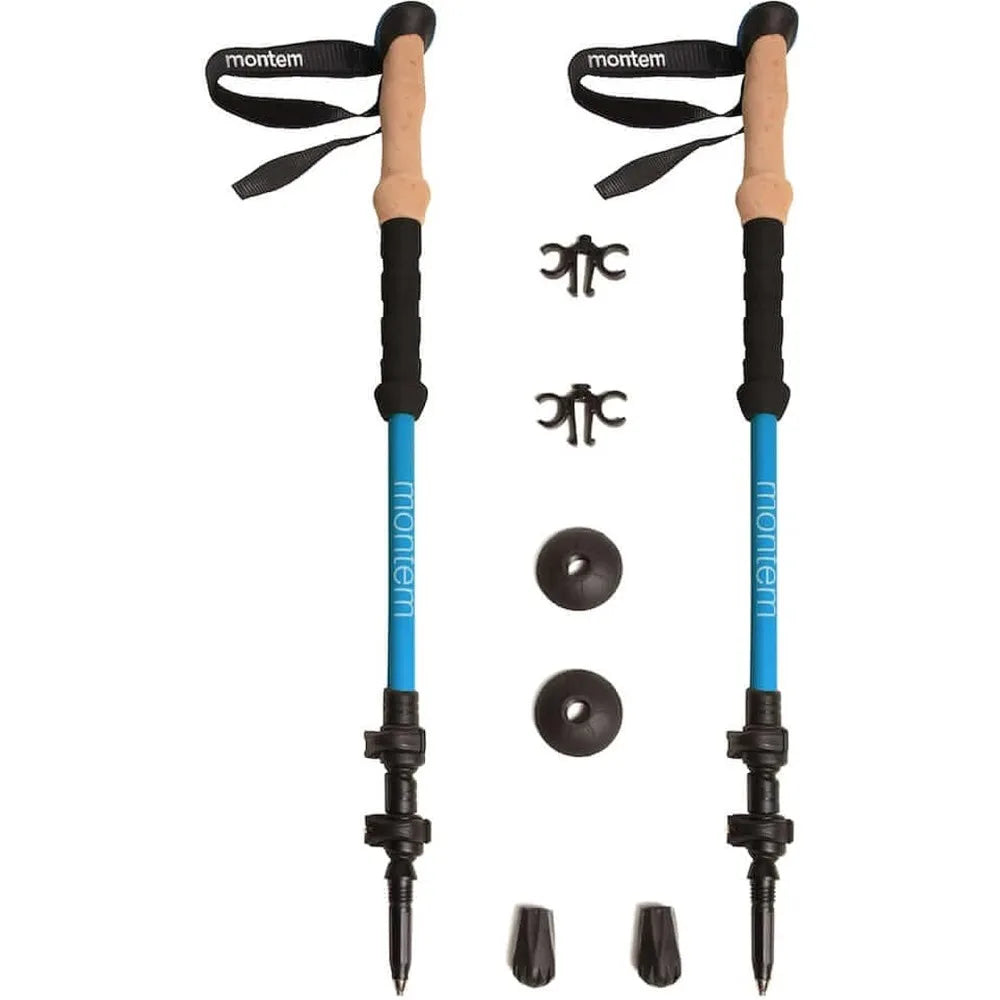 Ultra Light 100% Carbon Fiber Trekking, Walking, and Hiking Poles - One Pair (2 Poles) - Ultra Light, Quick Locking, Foldable