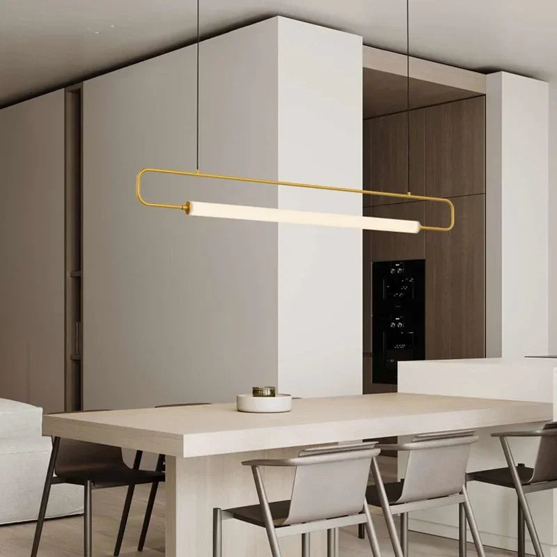 Nordic Modern LED Pendant Light Iron Minimalist Black Gold Home Decor Chandelier Dining Room Kitchen Island Bar Light Fixtures