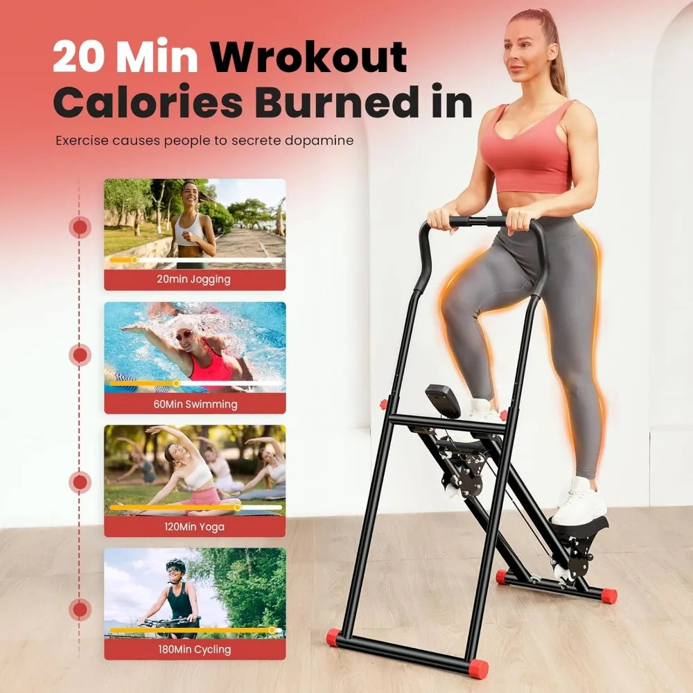 Vertical Climbing Machine for Home Fitness: Full-Body Workout and Cardiovascular Exercise Equipment