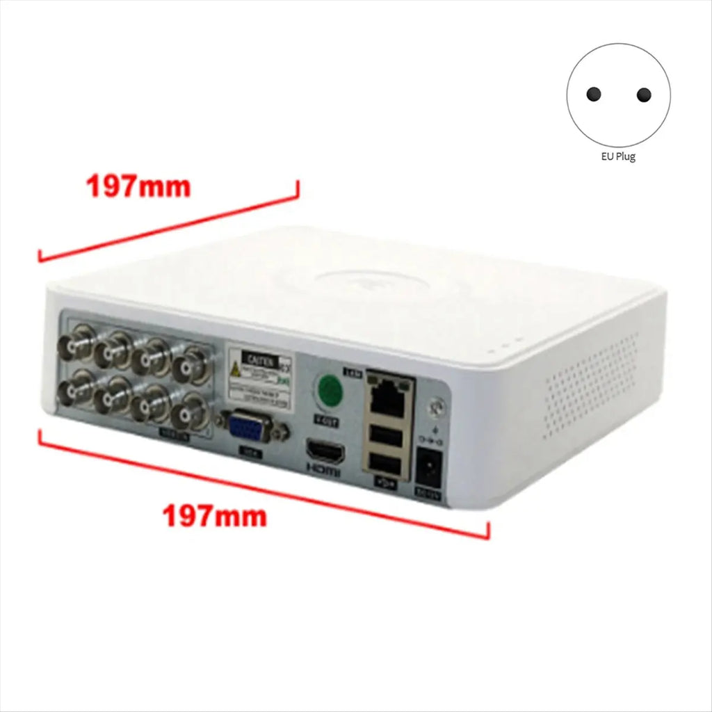 Persevering- Hybrid DVR CCTV Security 4CH 5M-N Audio over Coaxial for 5MP 12.5Fps 1080P 720P TVI CVI CVBS Camera IP Cam EU Plug