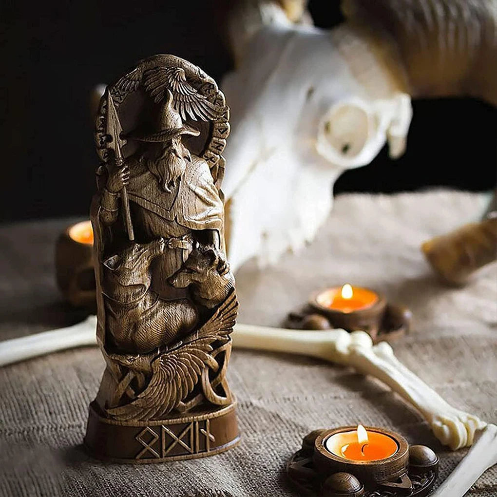 4x Norse Gods Sculpture Ornament Gift Choice Artistic Workmanship Elegant Decoration Exquisite