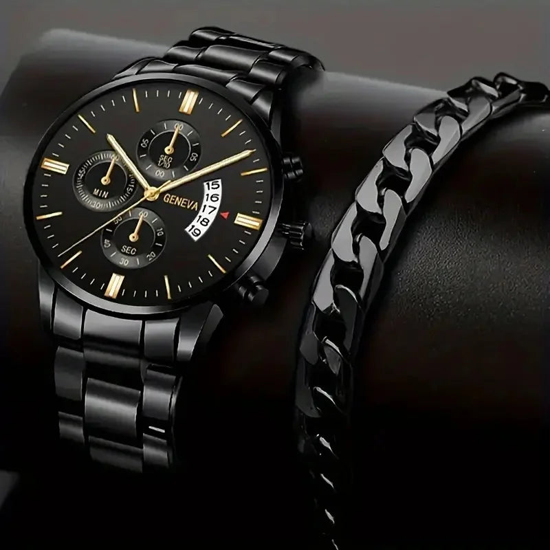 Fashion Men's Watches Business Quartz Wrist Watch Male Casual Date Watches for Man Bracelet