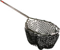 Telescoping Fishing Net with Rubber Mesh, 17x19 Inch Hoop, Saltwater Safe