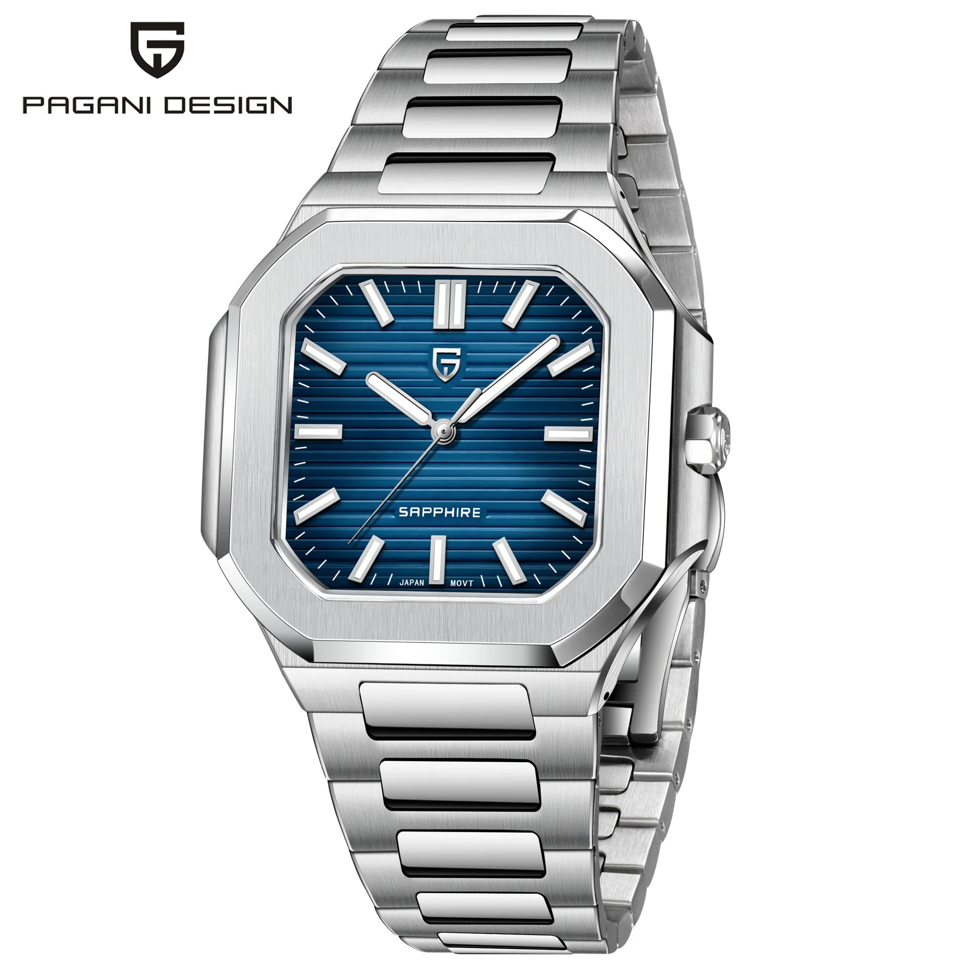 PAGANI DESIGN 2025 New Men's Quartz Wristwatches TMI VH31 37MM 10Bar Waterproof 316L Luxury Stainless Steel Sapphire Men's Watch