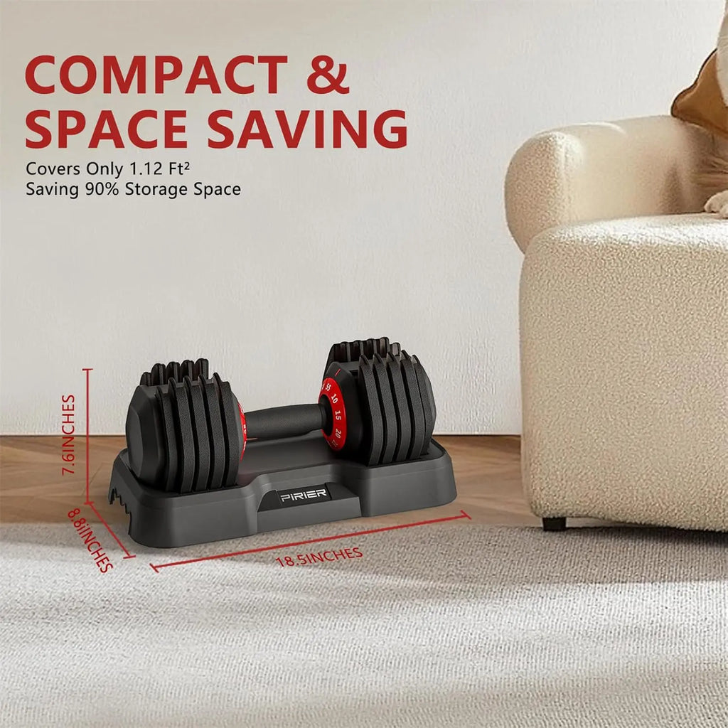 Adjustable Dumbbell Set 55LB, 10-in-1 Weight with Anti-Slip Handle for Full Body Strength Training