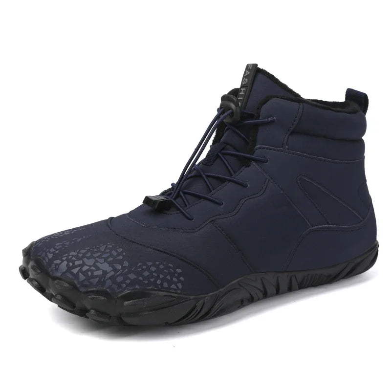 Winter Barefoot Boots Men Winter Shoes Barefoot Ankle Boots 36-46 Couple Snow Shoes Outdoor Hiking Shoes Fur Warm Plush Boots
