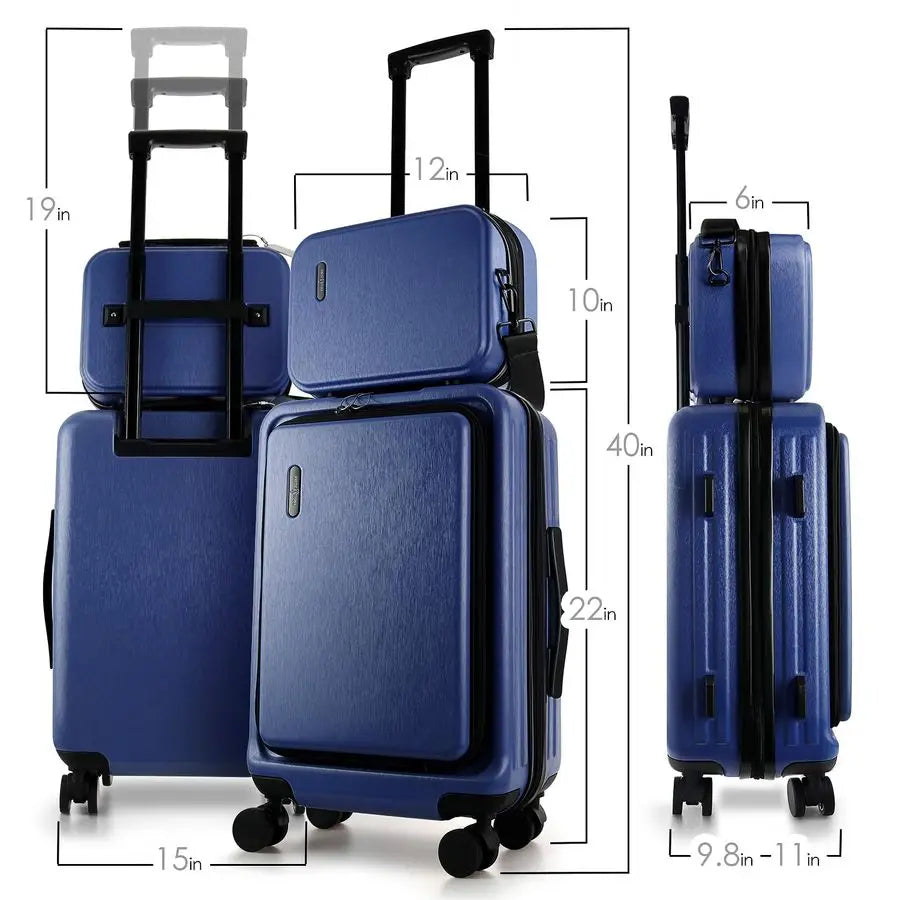 Inch Carry On Luggage, Carry On Suitcase with Wheels, Hardside Luggage CarryOn, Expandable Navy Small Suitcase, Hard Shell Carry