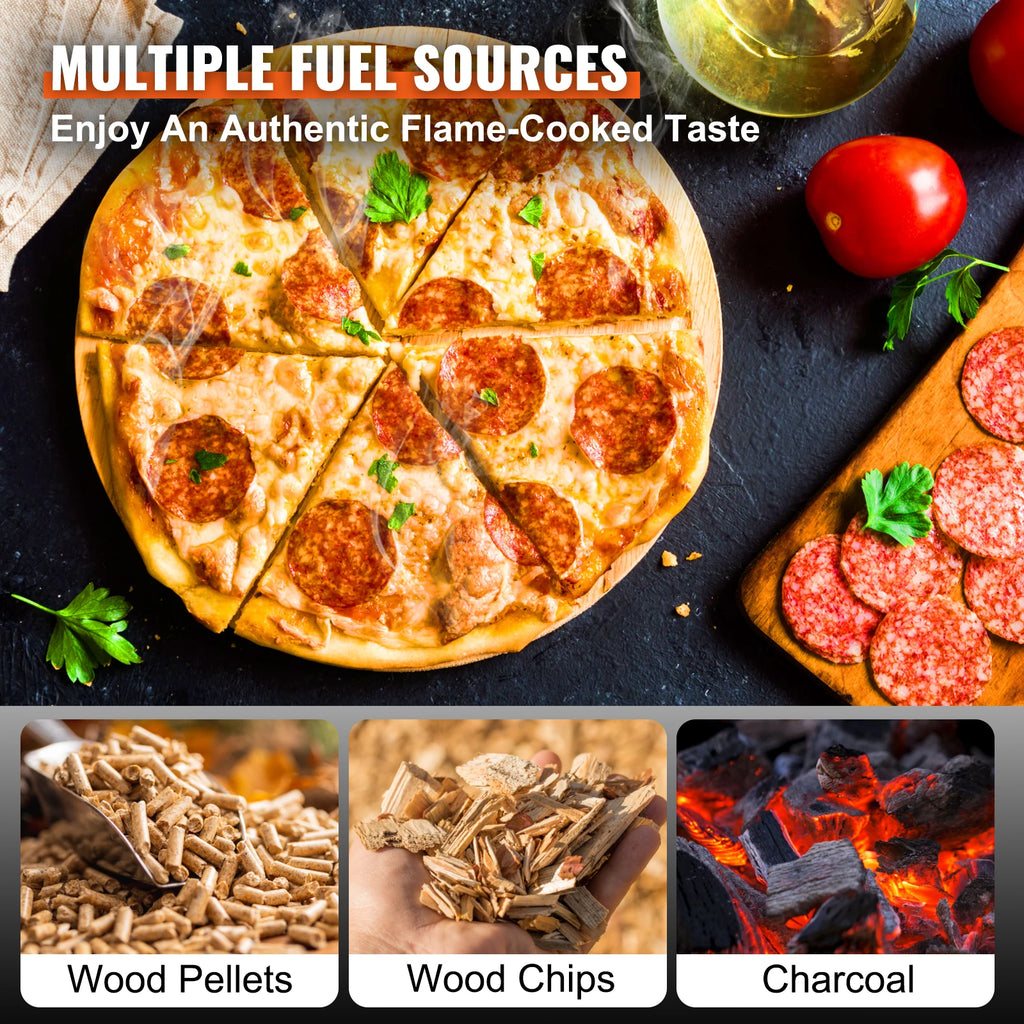 Succebuy 12inch Outdoor Oven Charcoal Fired Maker Portable Outside Stainless Steel Grill&Pizza Waterproof for Backyard Camping