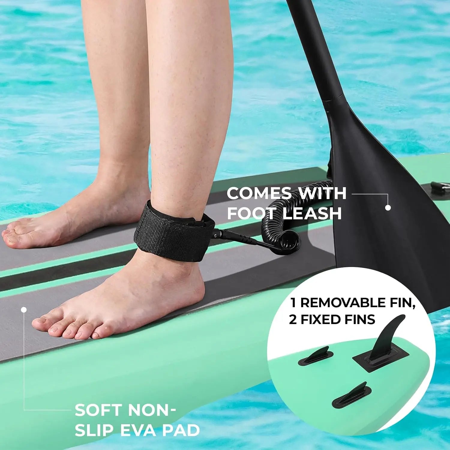 Streakboard® 10/11ft Inflatable Stand Up Paddle Board  Non-Slip Deck W/ Complete Kit 6'' Thick Sub Board Paddle Surf Hinchable