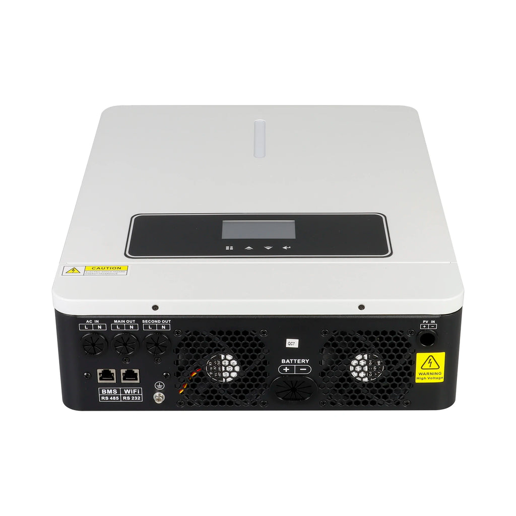 3600W Hybrid Solar Inverter 24V DC to 100/110/120V AC With 120A MPPT Solar Charger Controller Max PV 500Vdc Fit LifePo4 Battery