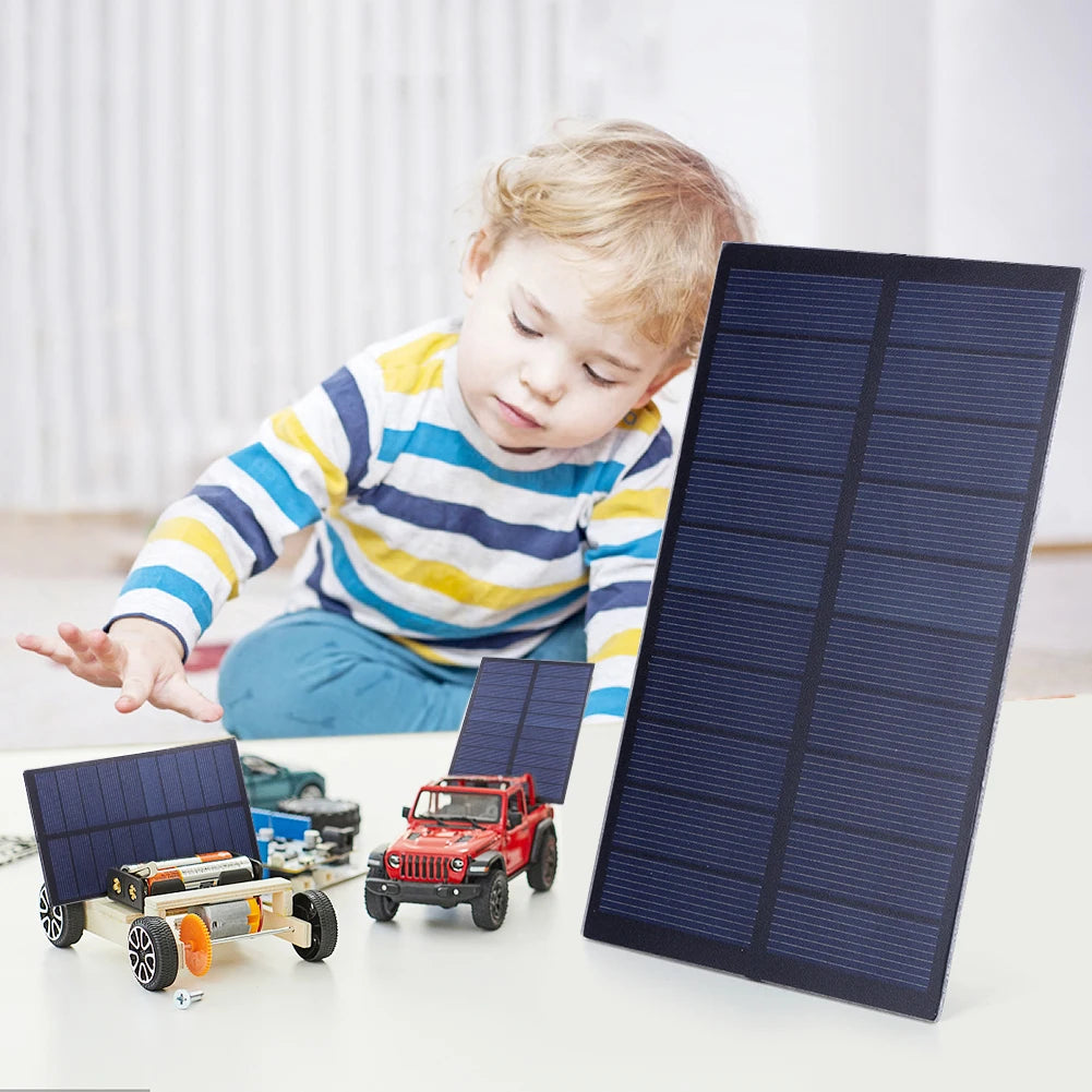 1.5W 5V Solar Cell Panel Phone Power Bank Mini Solar Panel Kit Photovoltaic Cells for 3.6-5V Tablet Panel Solar /Lights