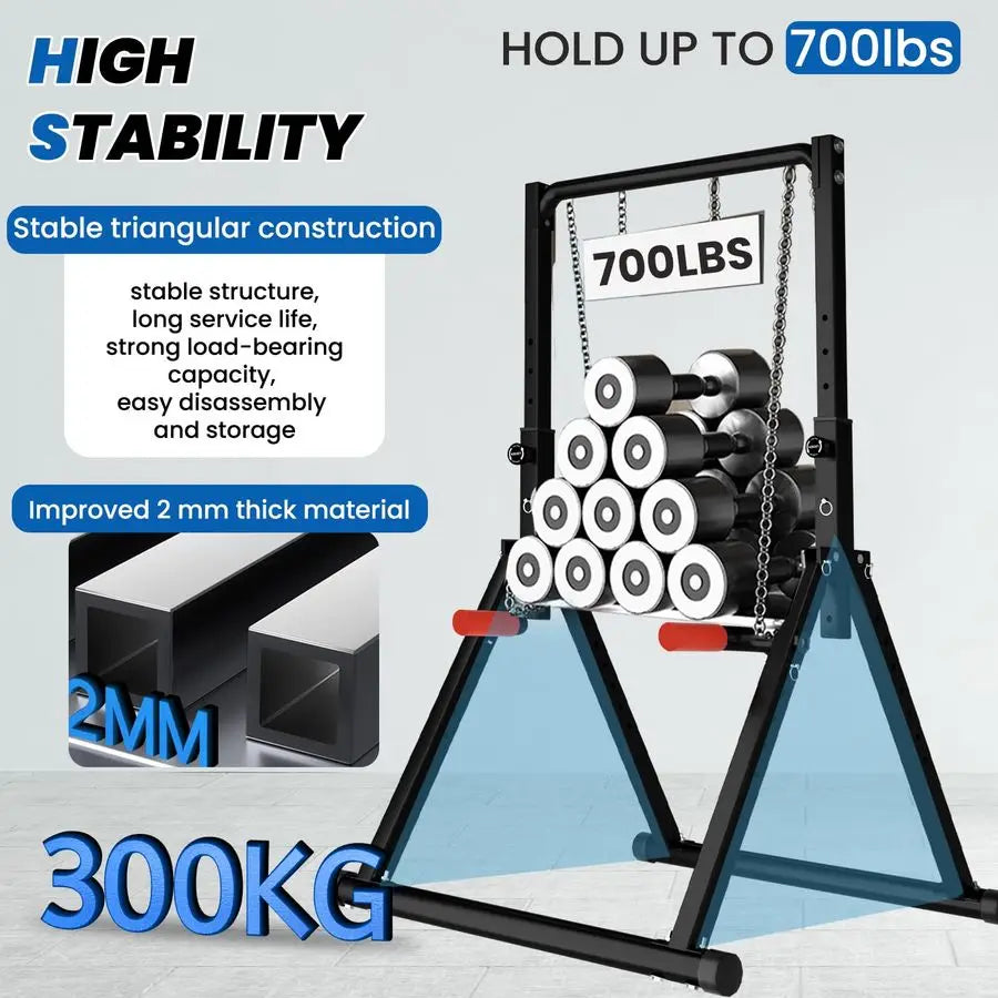 Power Tower Pull Up Bar Free Standing, Adjustable Foldable Pull Up Station, Home Gym Strength Training Equipment 700LBS